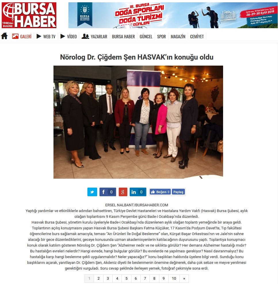 Nörolog Dr. Çiğdem Şen HASVAK’ın konuğu oldu